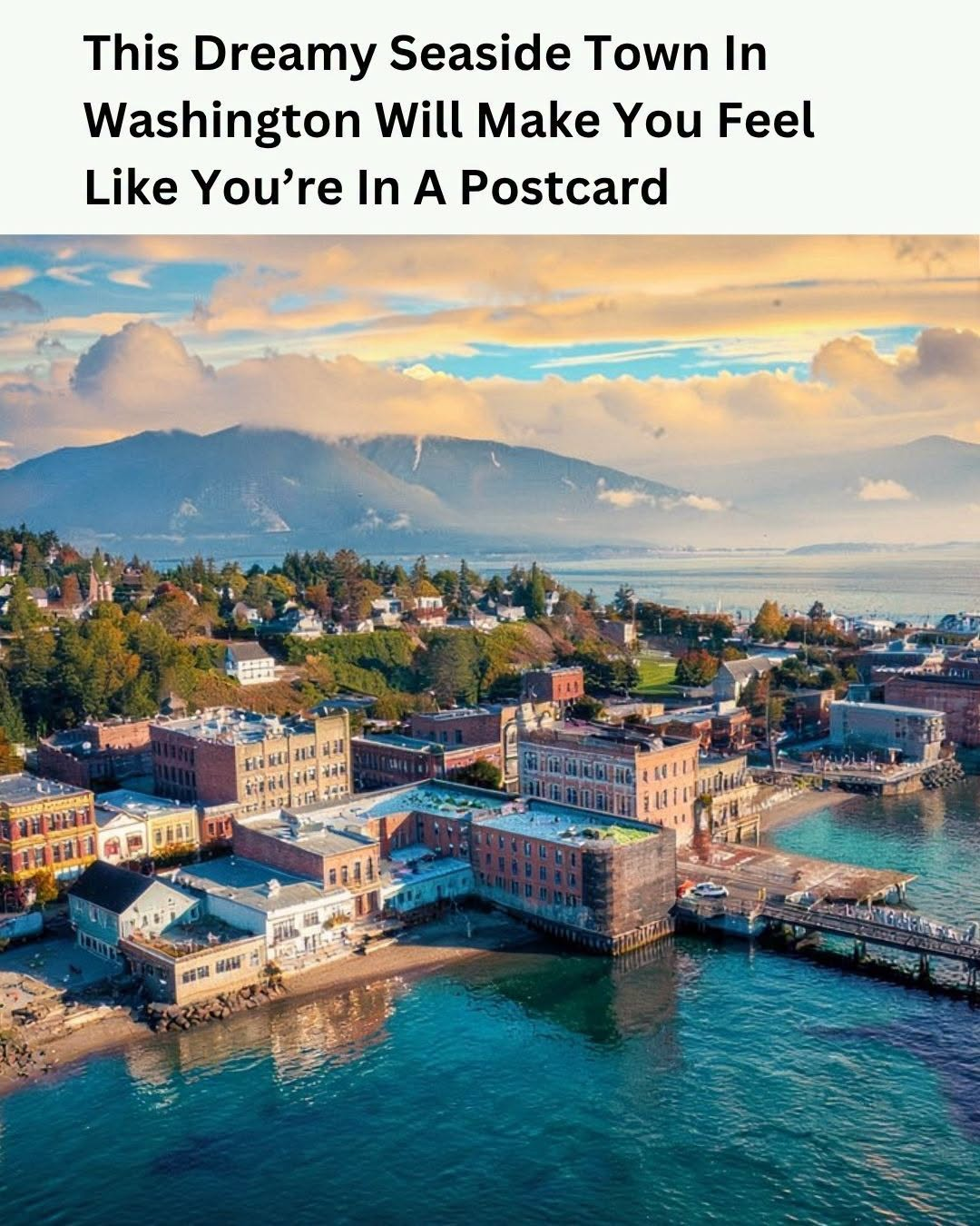 The aerial view reveals Port Townsend’s perfect positioning—historic brick buildings embracing the waterfront while the residential hillside watches over everything like proud parents. Photo credit: Port Townsend